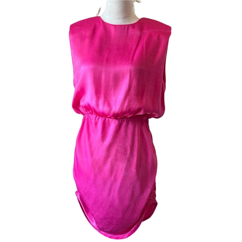 Glam hot pink mini dress